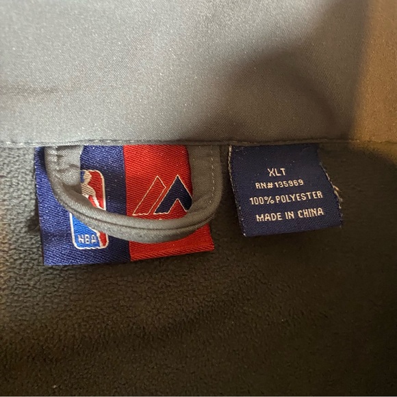 NBA League Majestic Men's Sz XLT Charcoal Gray Full Zip Apex Jacket Basketball - Picture 7 of 7